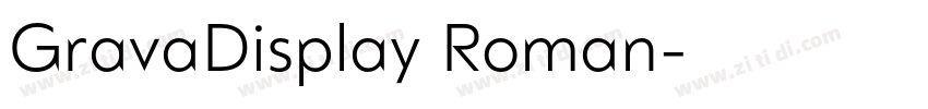 GravaDisplay Roman字体转换